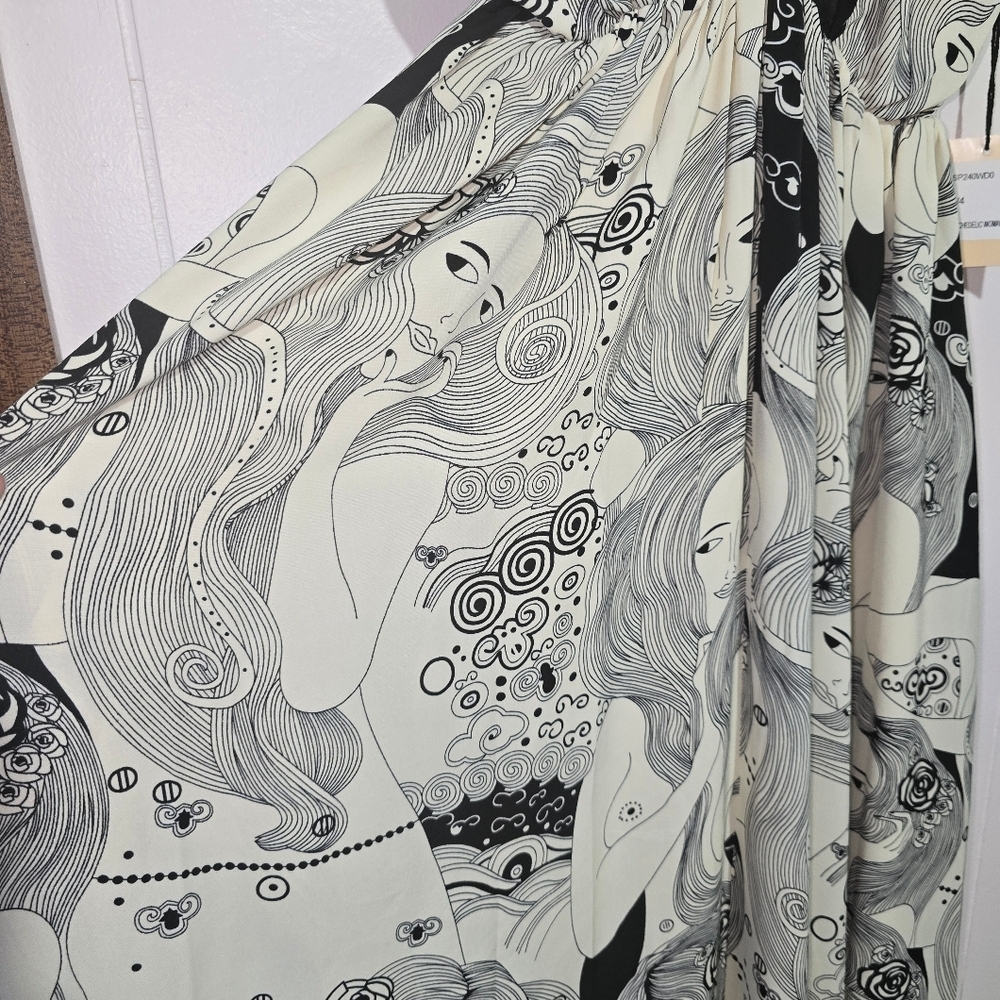 Smak Parlour Psychedelic Goddess Print Maxi Dress. Women's small - Picture 5 of 12